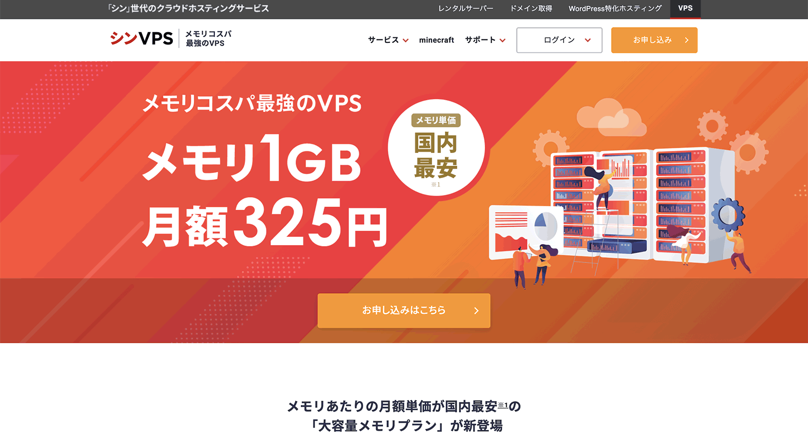 シンVPSの公式サイト