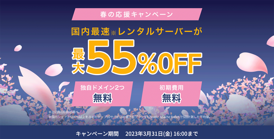 春の応援キャンペーンのバナー