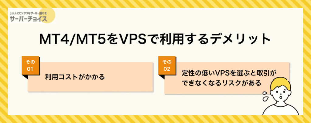 MT4/MT5をVPSで利用するデメリット