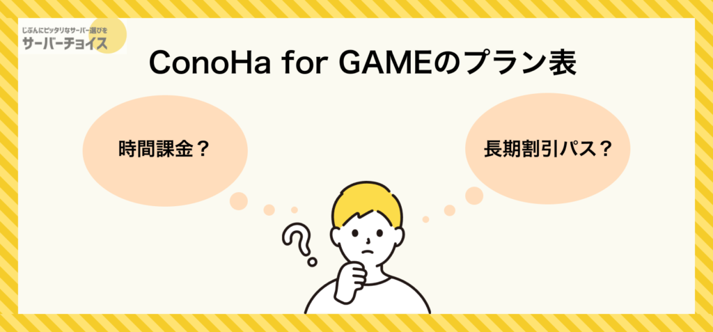 ConoHa for GAMEのプラン表