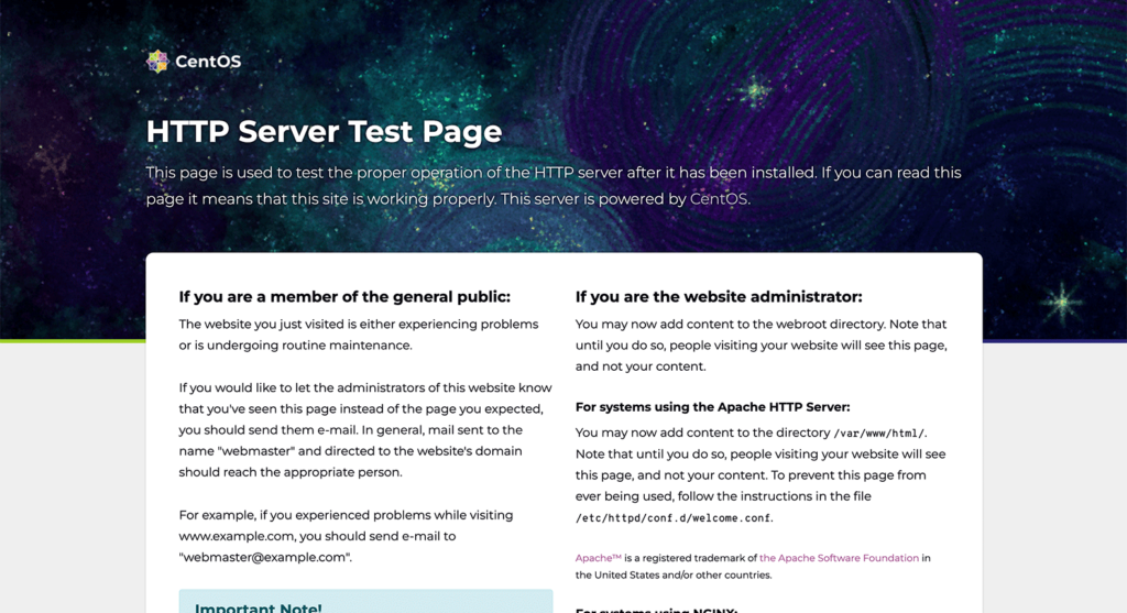 HTTP Server Test Page