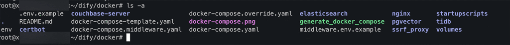 サーバーに保存されているDocker関連ファイル