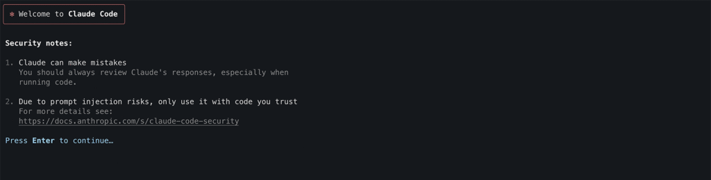 Claude CodeのSecurity notice