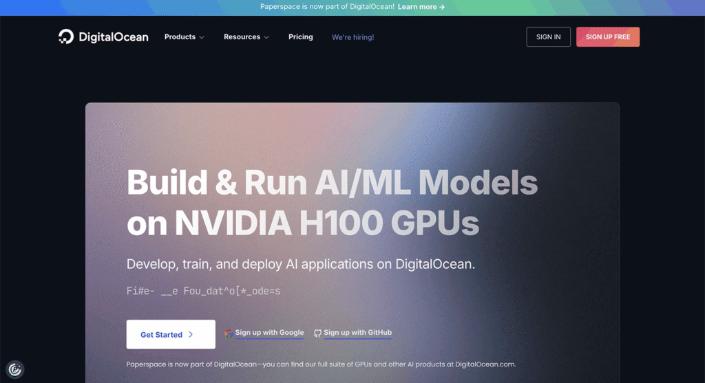Paperspace Gradientの公式サイト