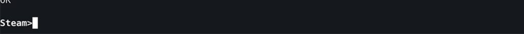 Steam CMDの入力画面
