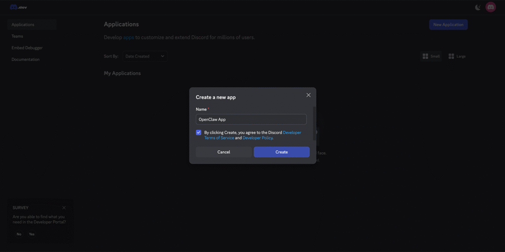 アプリ作成画面