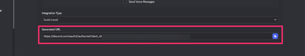 Generated URLのコピー