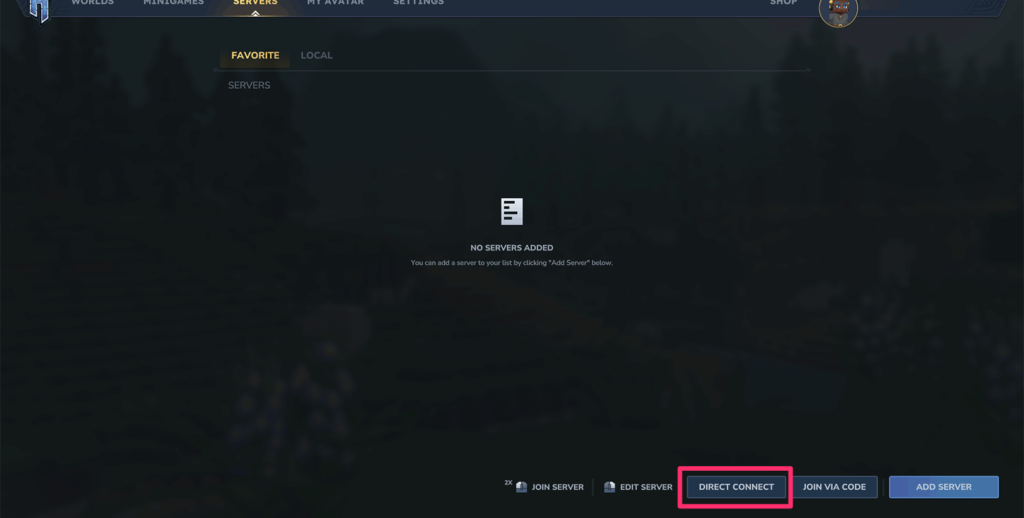 サーバー選択画面